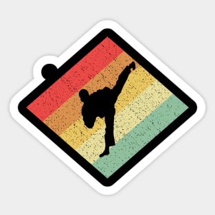 Retro Vintage 80s Karate Gift For Karateka Sticker